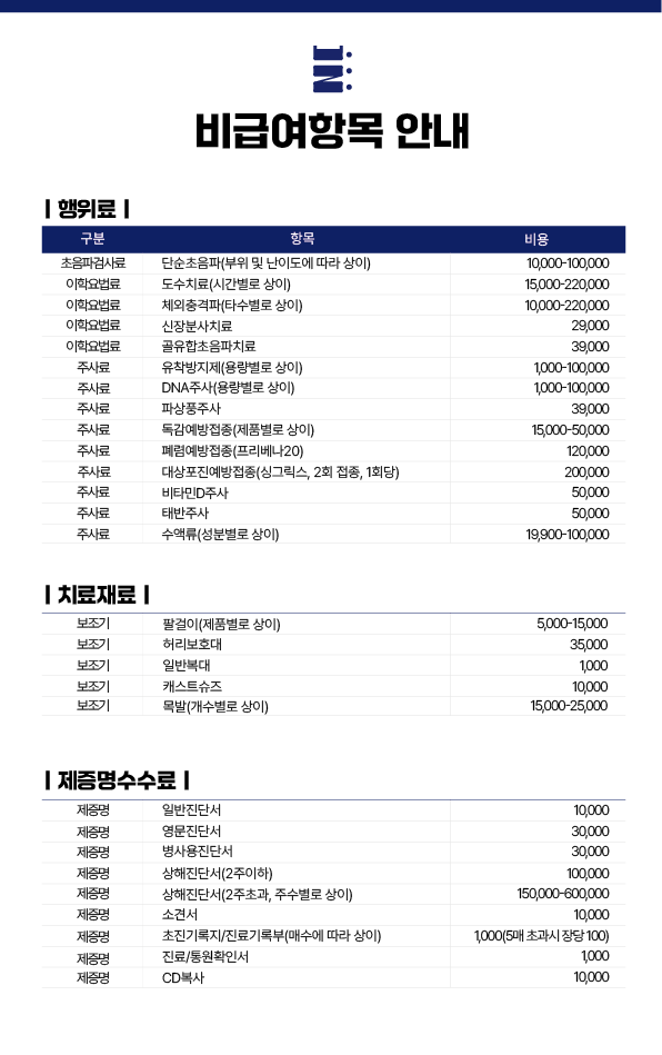 비급여항목 이미지