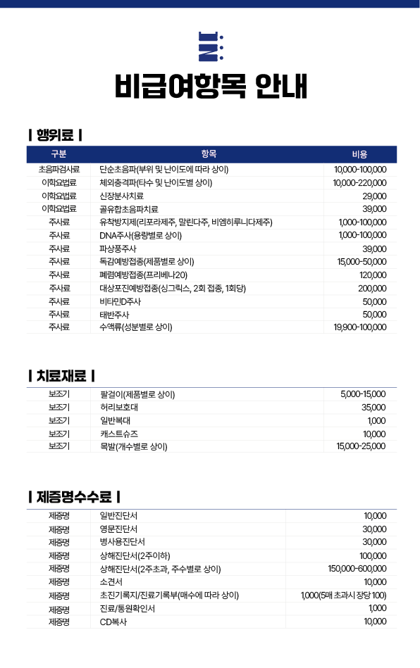 비급여항목 이미지